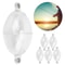 White Durable Oval Fishing Bubble Floats, Plastic Bubble Float Ball for Sea Fishing