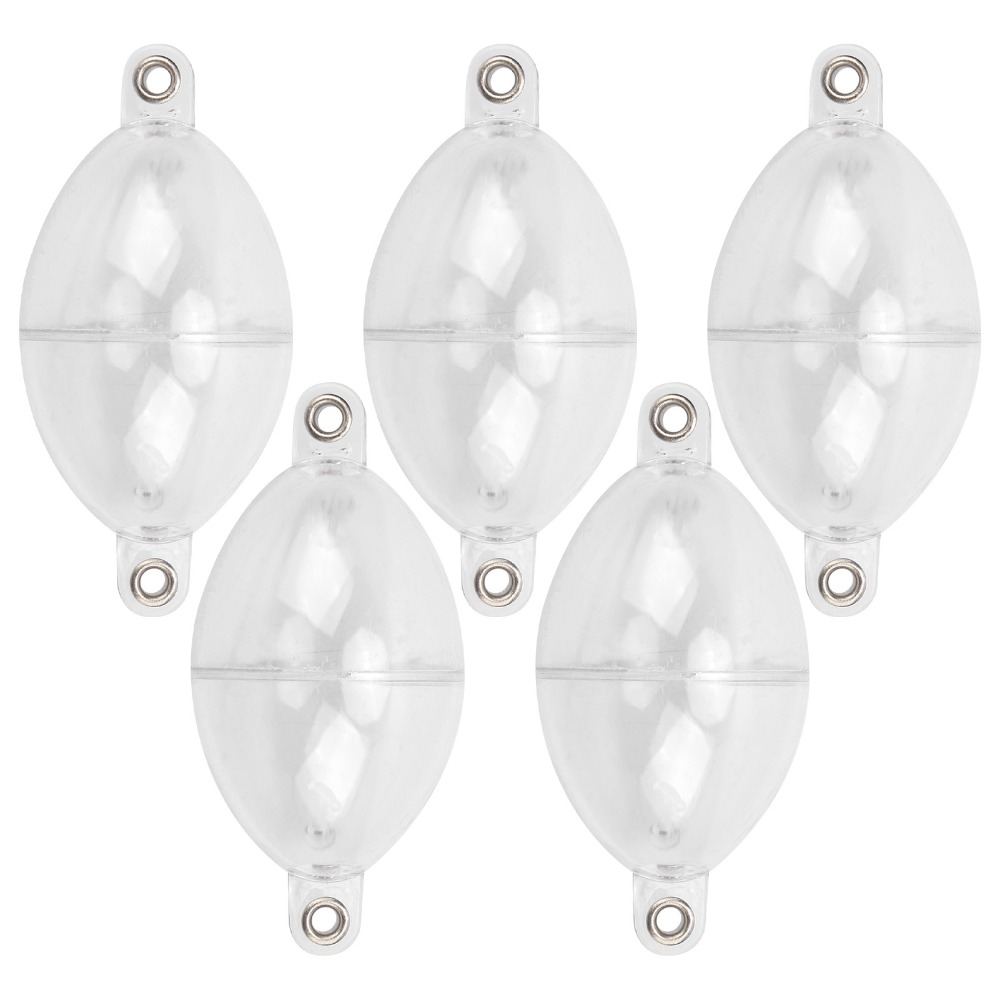 White Durable Oval Fishing Bubble Floats, Plastic Bubble Float Ball for Sea Fishing