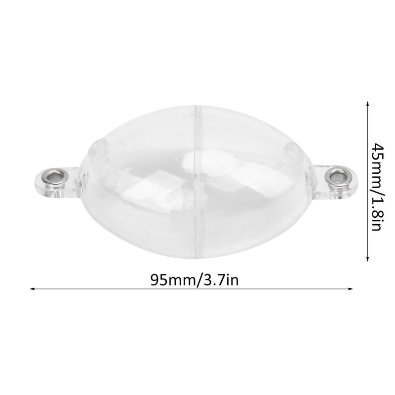 White Durable Oval Fishing Bubble Floats, Plastic Bubble Float Ball for Sea Fishing