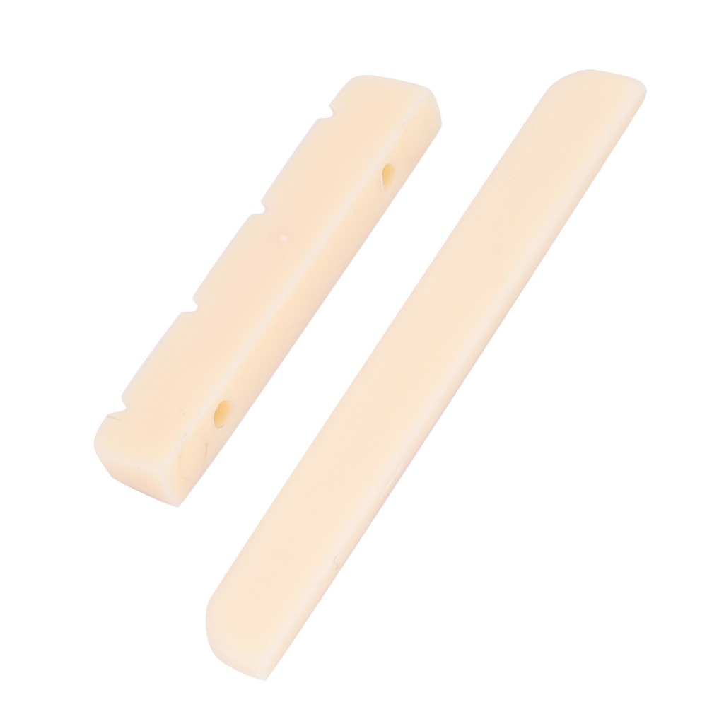 Easy to Install Rosewood Ukulele Bridge Set, Plastic Nut, Adjustable Saddle