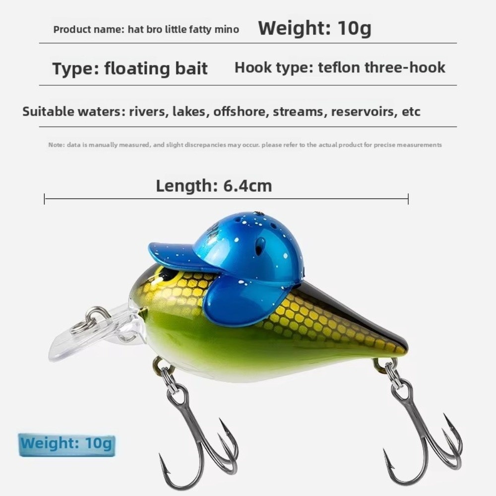 Rattle Sound Wobbling Floating Lure, Size Rattle Hard Lure, Wobbling Action Design