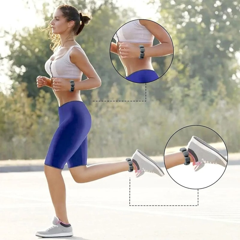 Wearable Wrist and Ankle Weights Adjustable Space Saving Silicone Bracelet