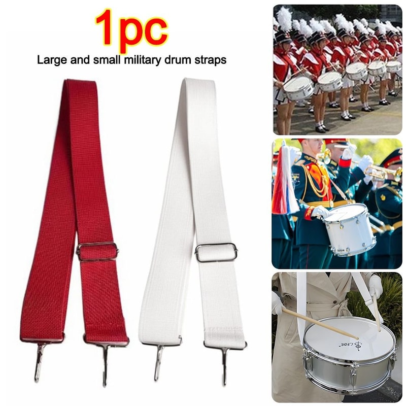 Wide Small Drum Strap with Performance Sling and Metal Hook