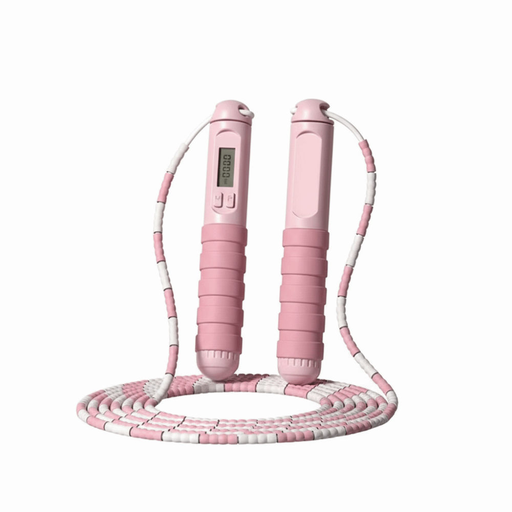 Adjustable Length Soft Beaded Jump Rope No Tangle Bamboo Stem Training Rope 7