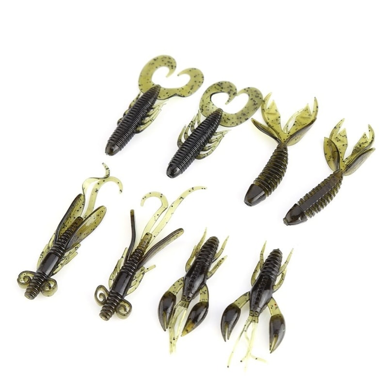 Soft PVC Lobster Bait Worm Crawfish Lure Multiple Sizes for Fishing