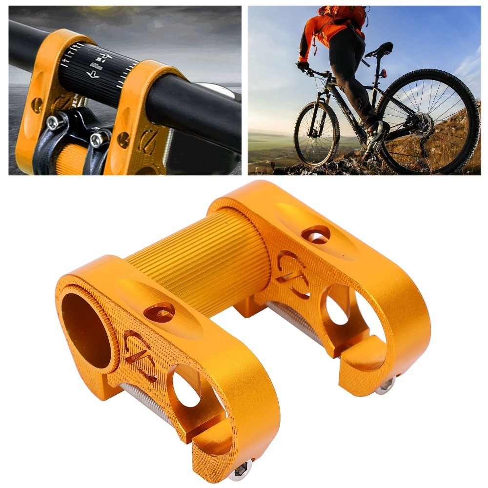 Lightweight Aluminum Alloy Folding Bike Handlebar, Hollow Adjustable Bicycle Stem, Double Stem Handlebar