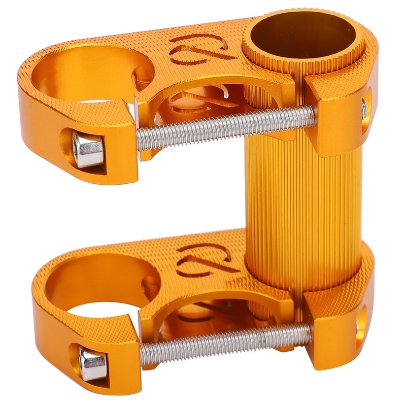 Lightweight Aluminum Alloy Folding Bike Handlebar, Hollow Adjustable Bicycle Stem, Double Stem Handlebar