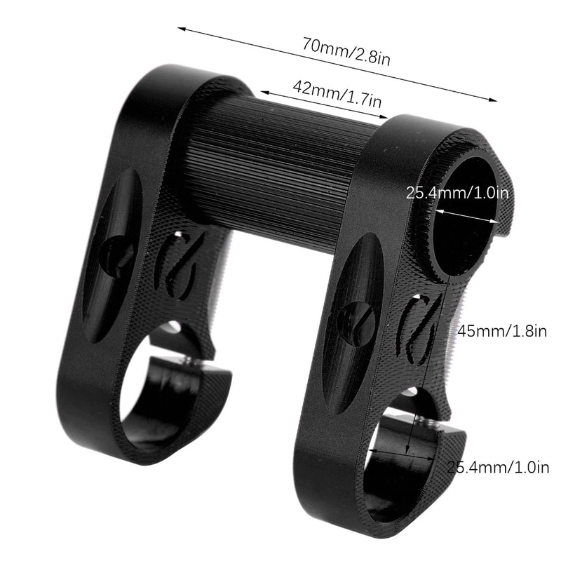 Lightweight Aluminum Alloy Folding Bike Handlebar, Hollow Adjustable Bicycle Stem, Double Stem Handlebar