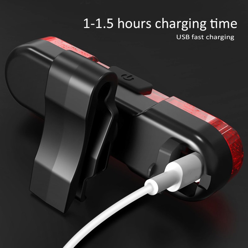 Rechargeable USB Bike Tail Light, LED Safety Light for Bicycle Riding with Lighting Modes