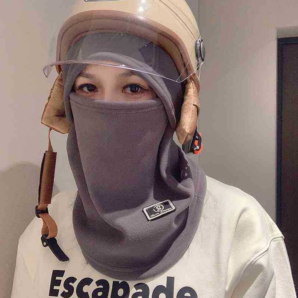 Windproof Winter Velvet Fleece Balaclava, Simple Pullover Cap, Unisex Hat