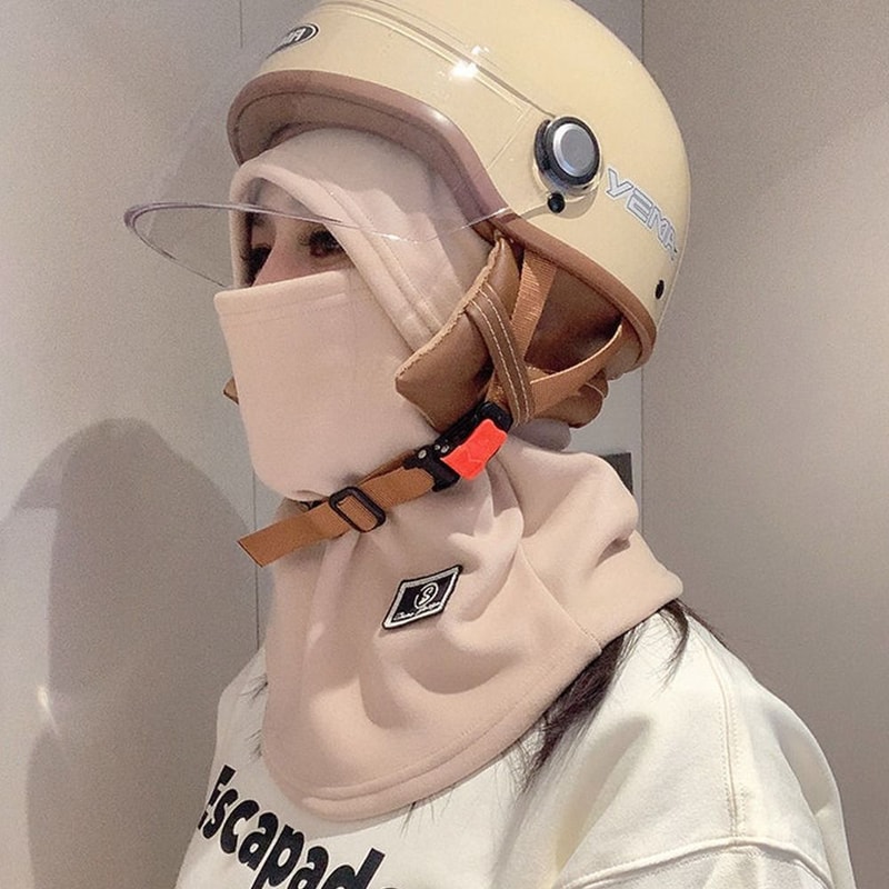 Windproof Winter Velvet Fleece Balaclava, Simple Pullover Cap, Unisex Hat