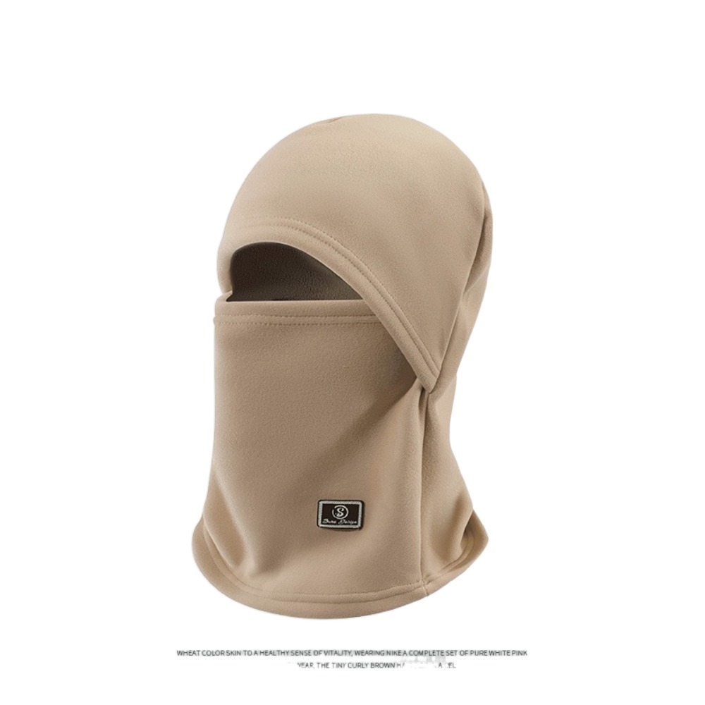 Windproof Winter Velvet Fleece Balaclava, Simple Pullover Cap, Unisex Hat