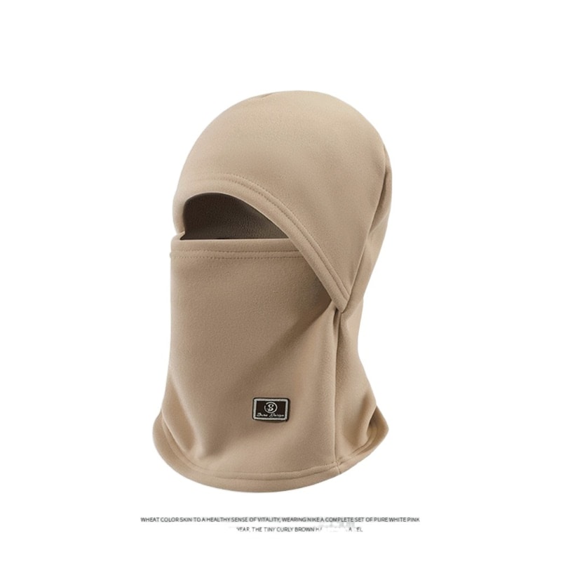 Windproof Winter Velvet Fleece Balaclava, Simple Pullover Cap, Unisex Hat