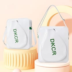 badminton shoulder bag, portable pu rackets bag with adjustable strap, large capacity lightweight sports bag