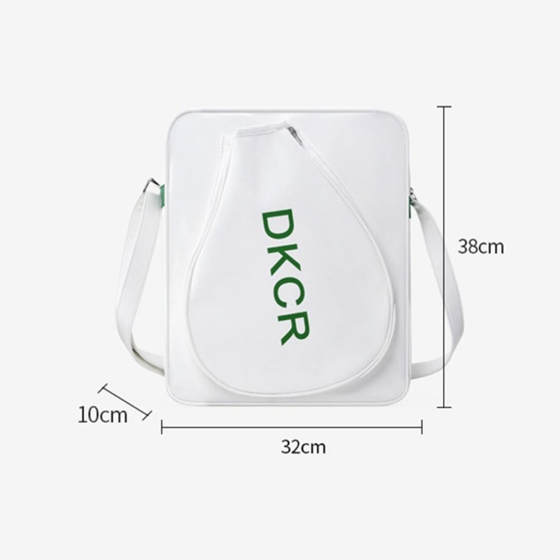 Badminton Shoulder Bag, Portable PU Rackets Bag with Adjustable Strap, Large Capacity Lightweight Sports Bag