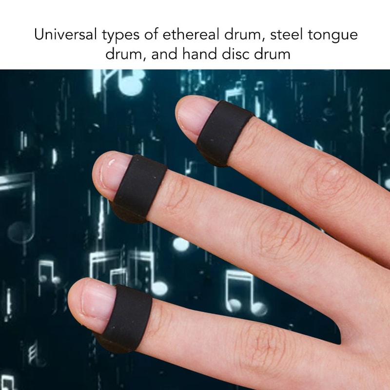 Percussion Silicone Finger Covers for Tongue Drum, Finger Protection and Practice Sleeves