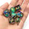 Polyhedral Resin Dice Set, Multicolor Creative Dice Gift, Sharp Corner Dice