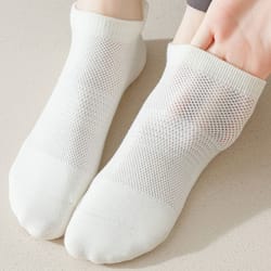 breathable sports socks for women, anti slip mesh low-ankle yoga socks, silicone backless
