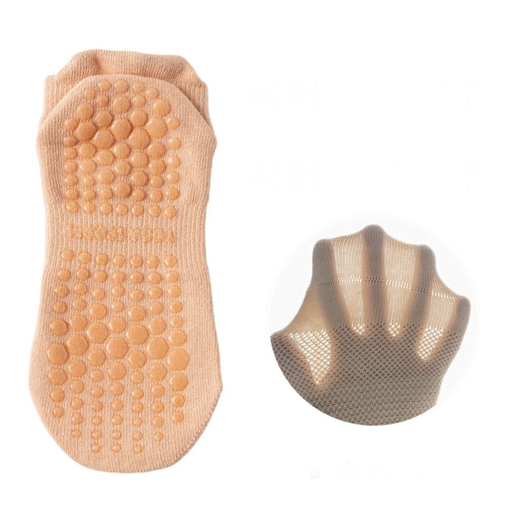 Breathable Sports Socks for Women, Anti Slip Mesh Low-Ankle Yoga Socks, Silicone Backless