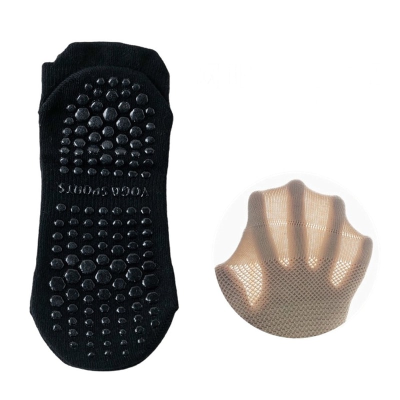 Breathable Sports Socks for Women, Anti Slip Mesh Low-Ankle Yoga Socks, Silicone Backless