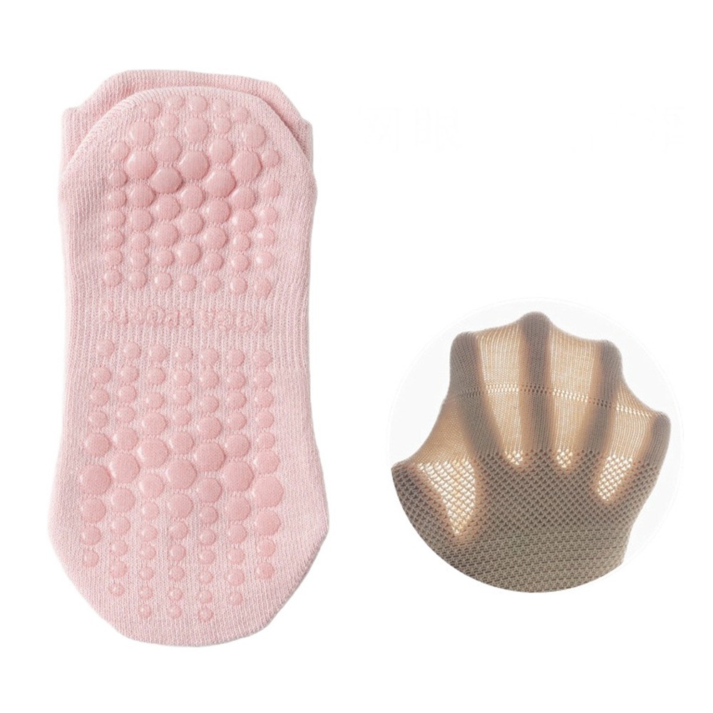 Breathable Sports Socks for Women, Anti Slip Mesh Low-Ankle Yoga Socks, Silicone Backless