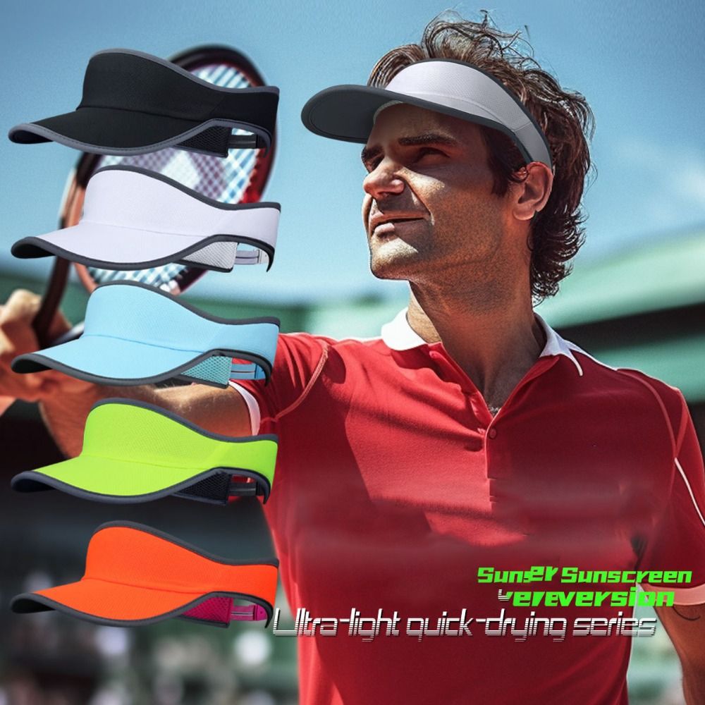 UV Protection Adjustable Sunscreen, New Breathable Summer Sun Visor Hats Quick-Drying Cap