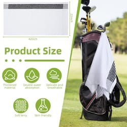 extra large golf towel, cotton soft absorbent sports towel for caddy & golf clubs