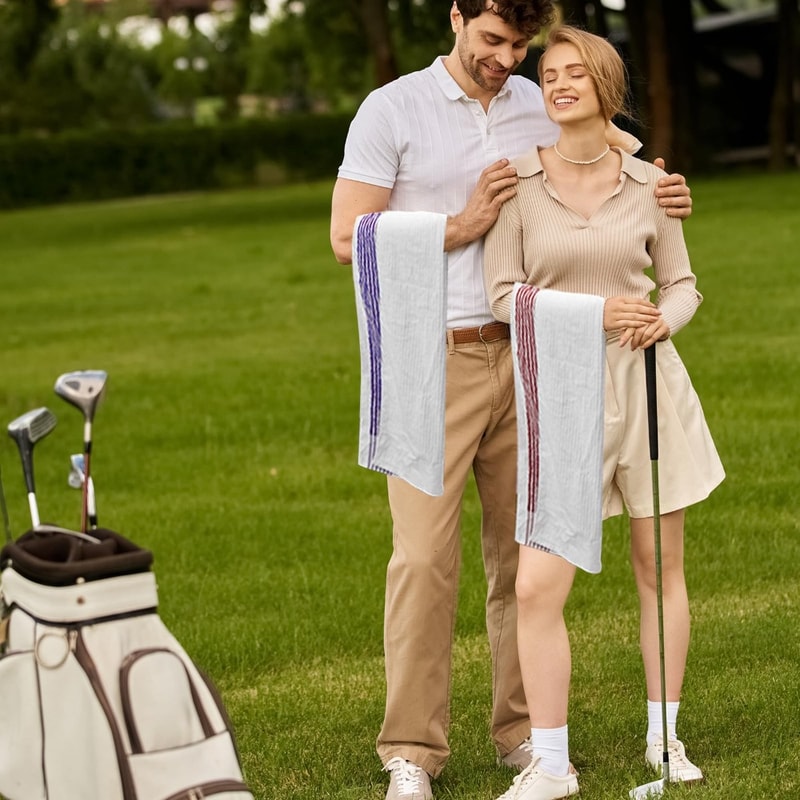 Extra Large Golf Towel, Cotton Soft Absorbent Sports Towel for Caddy & Golf Clubs