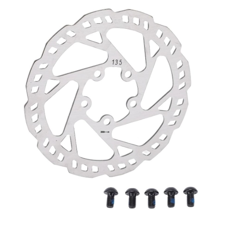Bike Brakes Rotor, Stainless Steel Brake Disc Hole with Screws for Xiaomi Pro, Electric Scooter