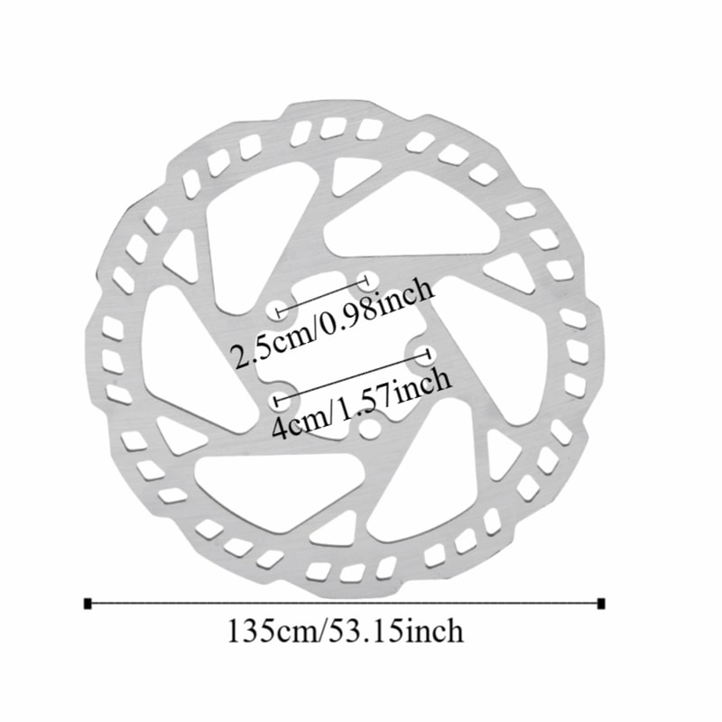 Bike Brakes Rotor, Stainless Steel Brake Disc Hole with Screws for Xiaomi Pro, Electric Scooter