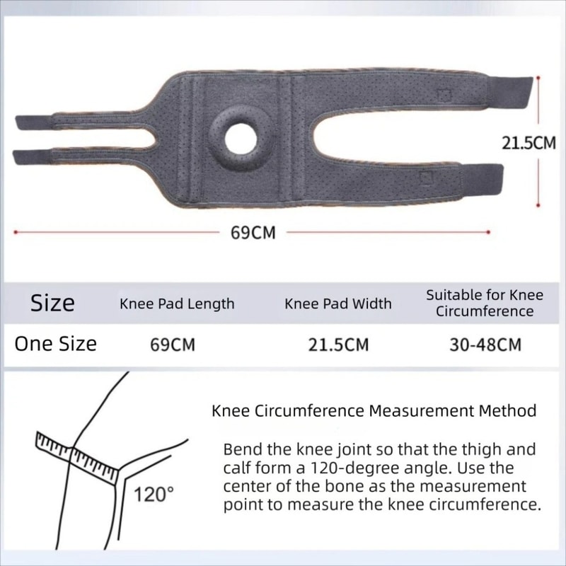 Knee Braces Support Wrap, Compression Knee Pads Strap, Breathable Medial Support for Comfort