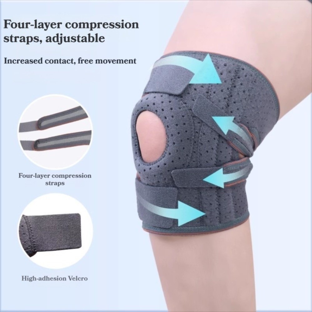 Knee Braces Support Wrap, Compression Knee Pads Strap, Breathable Medial Support for Comfort