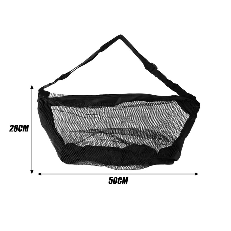 Wear-resistant Tennis Net Bag, Large Capacity Basketball Bag, Adjustable Crossbody Football Storage Pouch for Outdoor