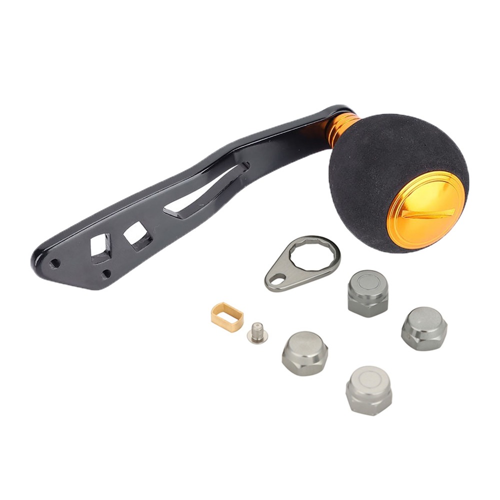 Fishing Reel Rocker Handle with Fittings, Aluminum Alloy Fishing Handle with EVA Grip
