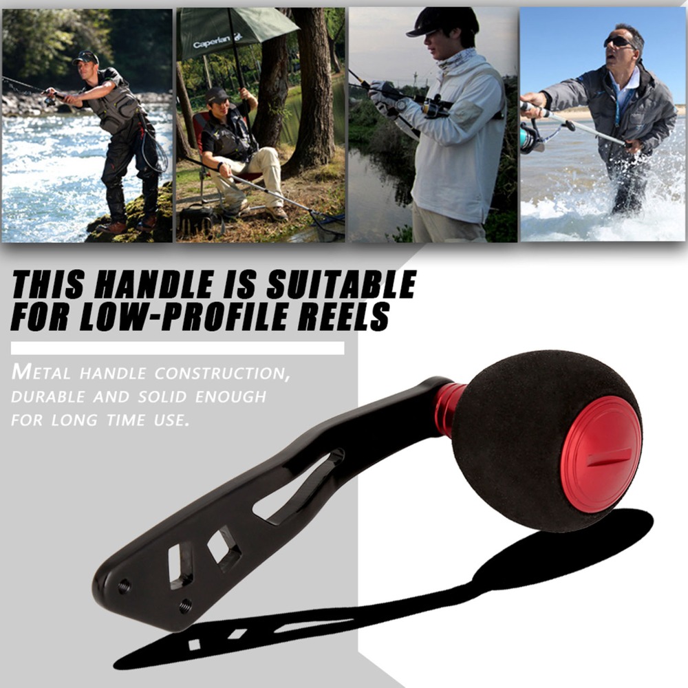 Fishing Reel Rocker Handle with Fittings, Aluminum Alloy Fishing Handle with EVA Grip