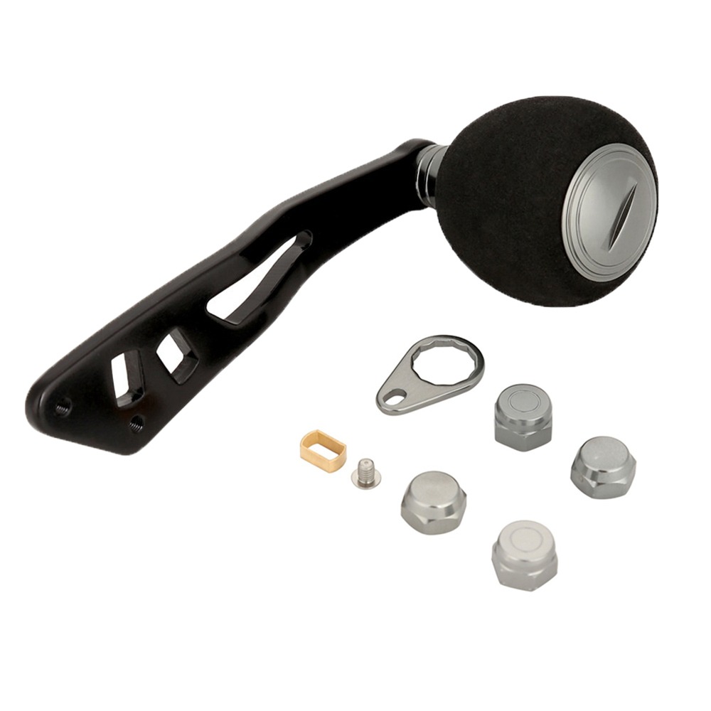 Fishing Reel Rocker Handle with Fittings, Aluminum Alloy Fishing Handle with EVA Grip
