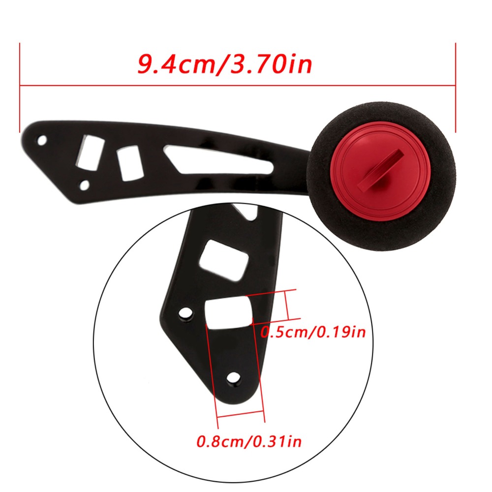 Fishing Reel Rocker Handle with Fittings, Aluminum Alloy Fishing Handle with EVA Grip