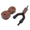 Violin Wall Mount, Wood Violin Hanger with Bow Holder and Hook, Violin Shaped Storage