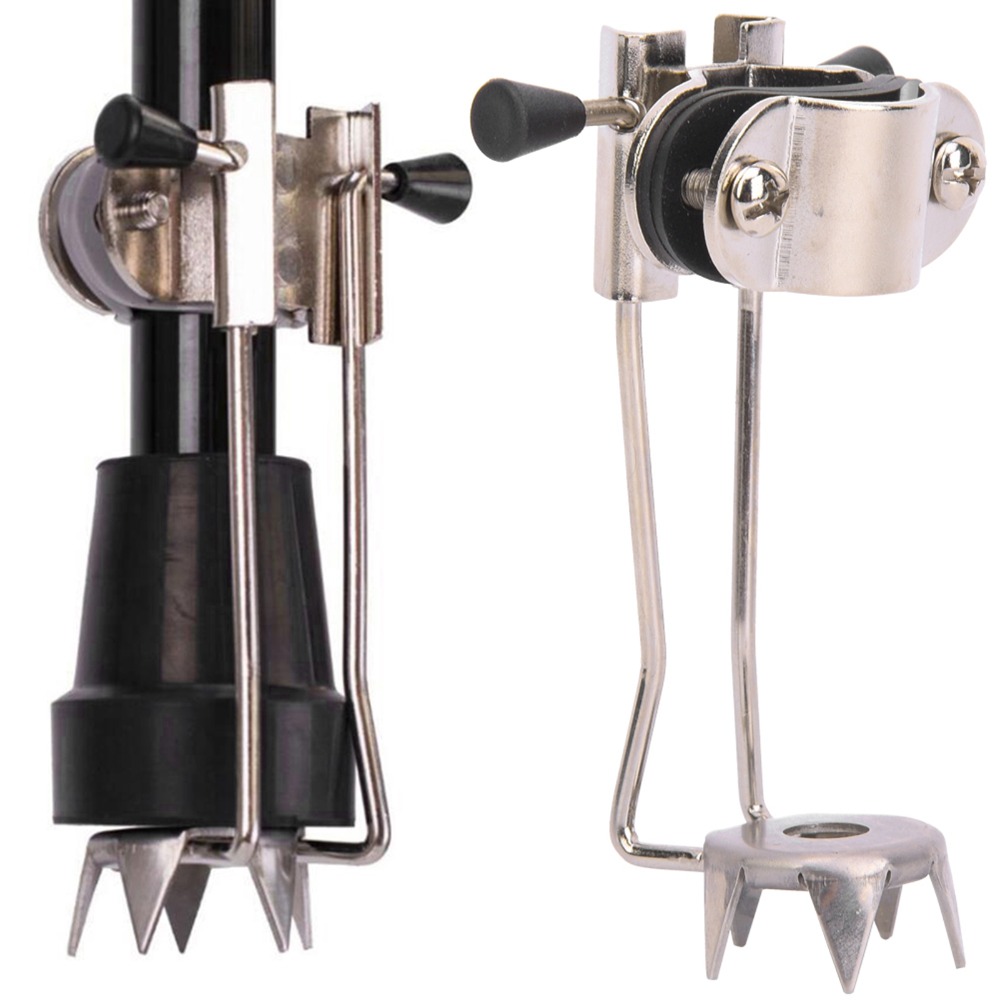 Non-slip Prong Crampons Tips, Stainless Steel Ice Tip Attachment for Heavy Duty Trekking Poles, Snow Climbing Cleats