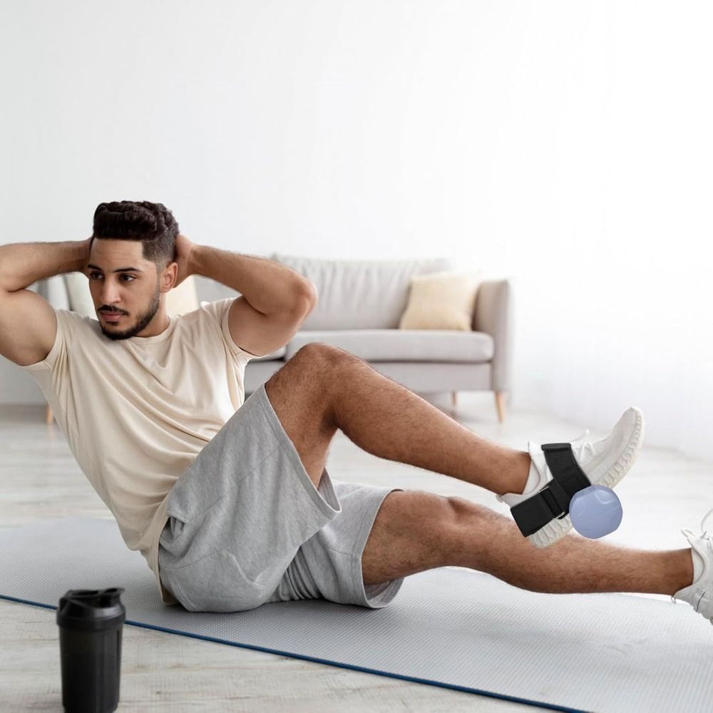 Sturdy Dumbbell Foot Strap, Adjustable Weight Design, Nylon Shin Assist Attachment