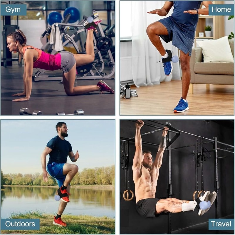 Sturdy Dumbbell Foot Strap, Adjustable Weight Design, Nylon Shin Assist Attachment