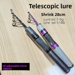 portable travel rod, ul tuned ultra-short mini rod, retractable design