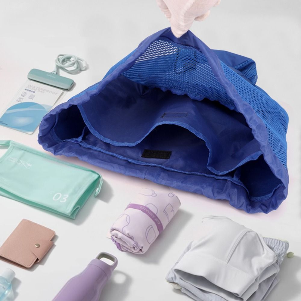 Large Capacity Drawstring Badminton Racket Backpack, Waterproof Gym Fitness Pack for Pickleball