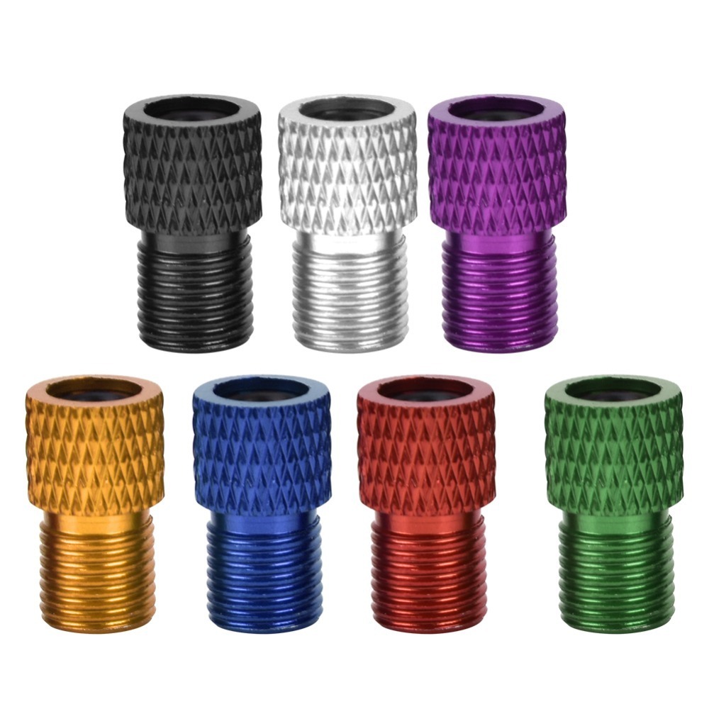 Multi-Color Alloy Bike Valve Adapter Pack, Lightweight Connect Adapter, Easy Installation