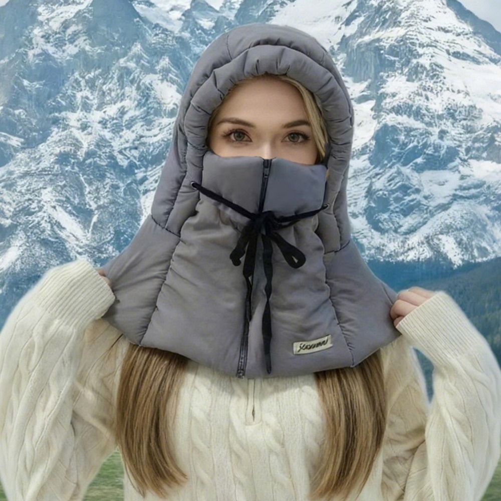 Warm Thickened Winter Ski Hat, Full Cover Balaclava Mask, Windproof Face Ear Bomber Hat Cap for Unisex