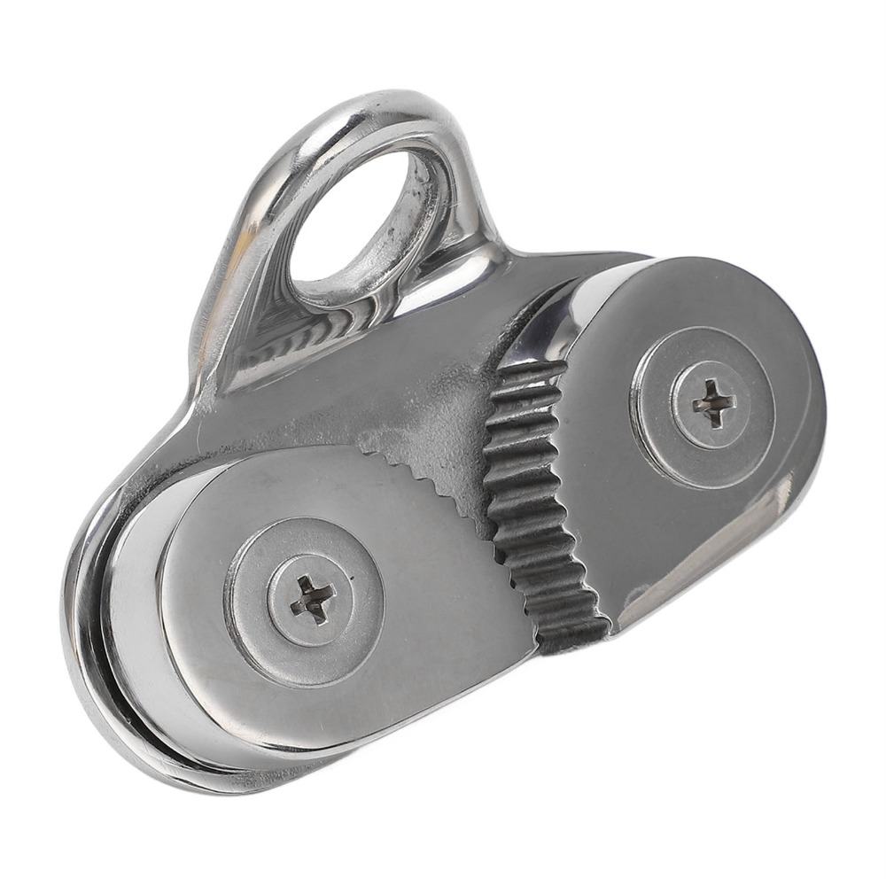 Rope Cleat Fairlead Ring for Boat Use, Rustproof Stainless Steel Cam Cleat Design
