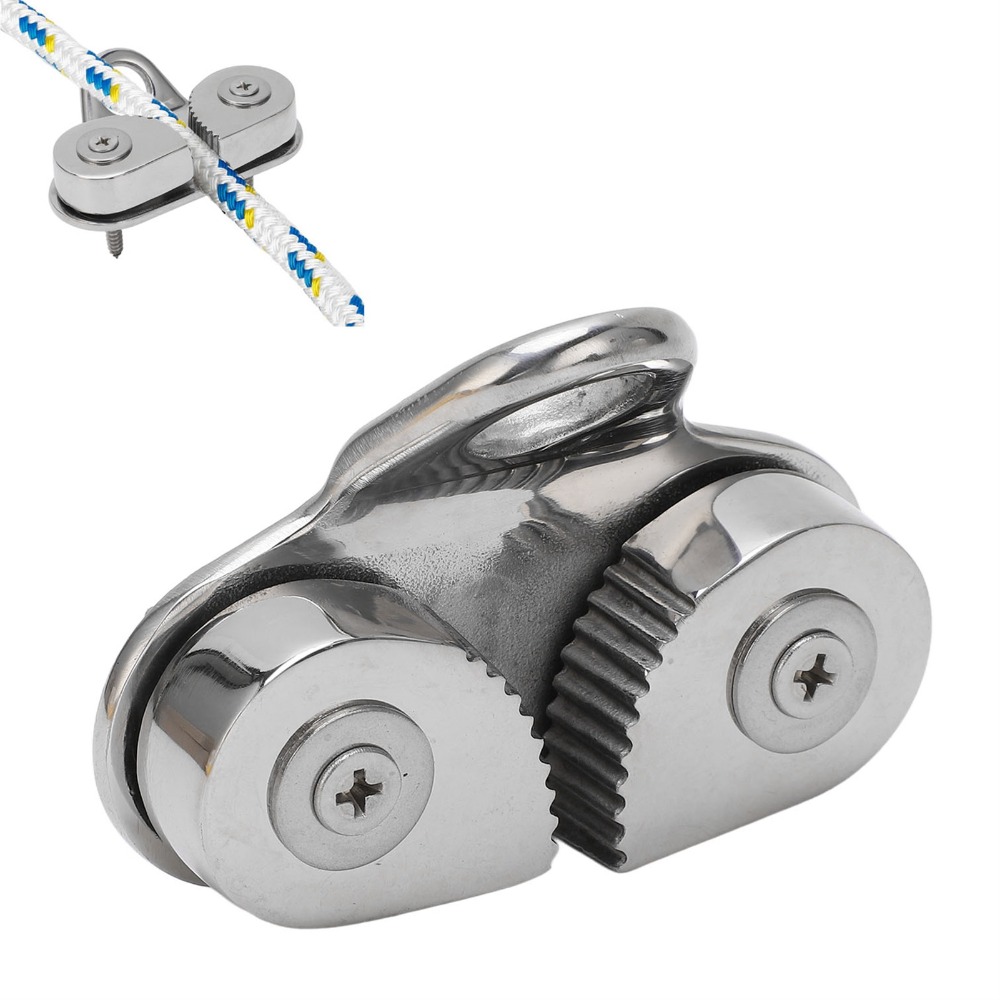 Rope Cleat Fairlead Ring for Boat Use, Rustproof Stainless Steel Cam Cleat Design