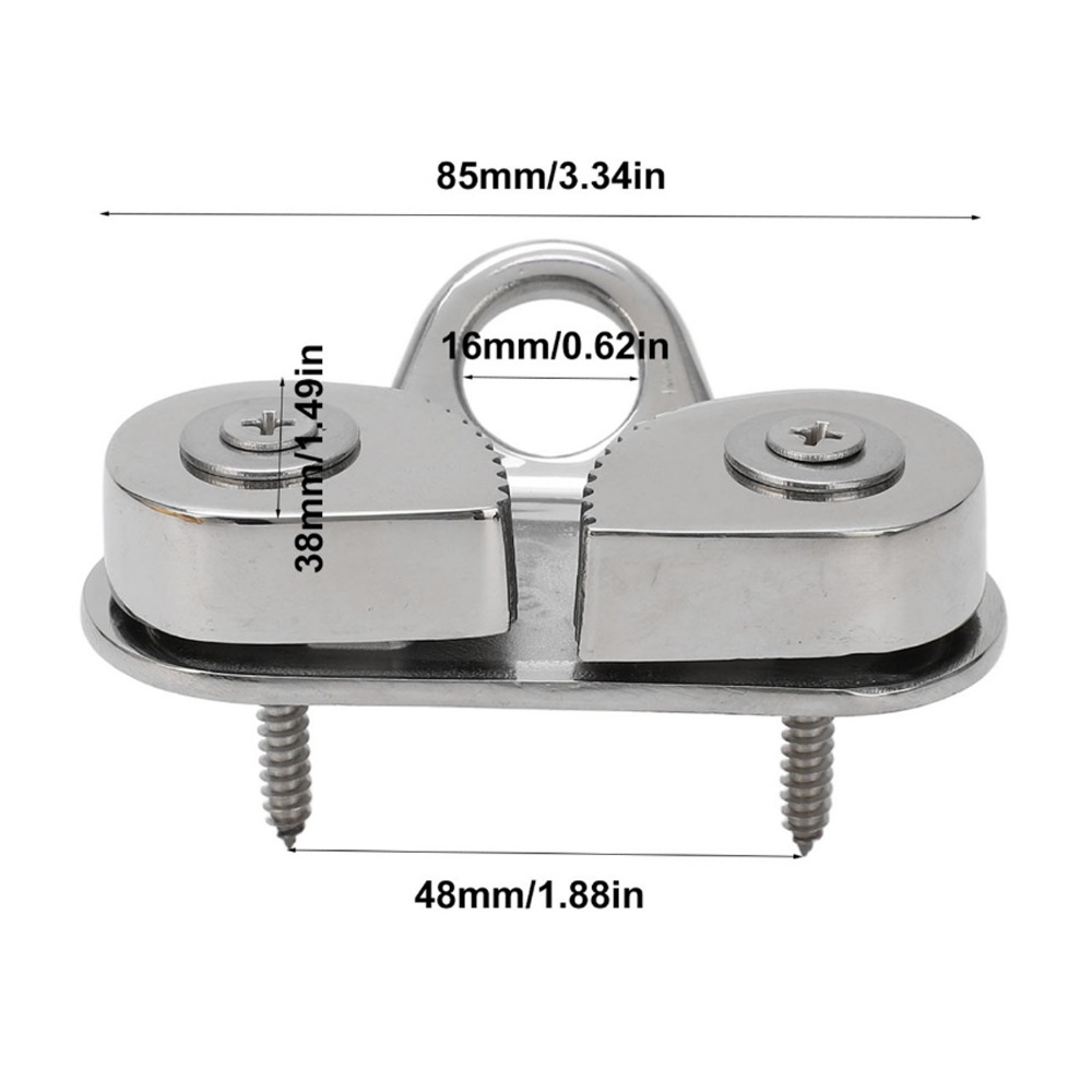 Rope Cleat Fairlead Ring for Boat Use, Rustproof Stainless Steel Cam Cleat Design