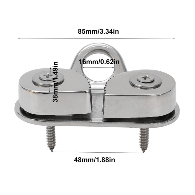 Rope Cleat Fairlead Ring for Boat Use, Rustproof Stainless Steel Cam Cleat Design