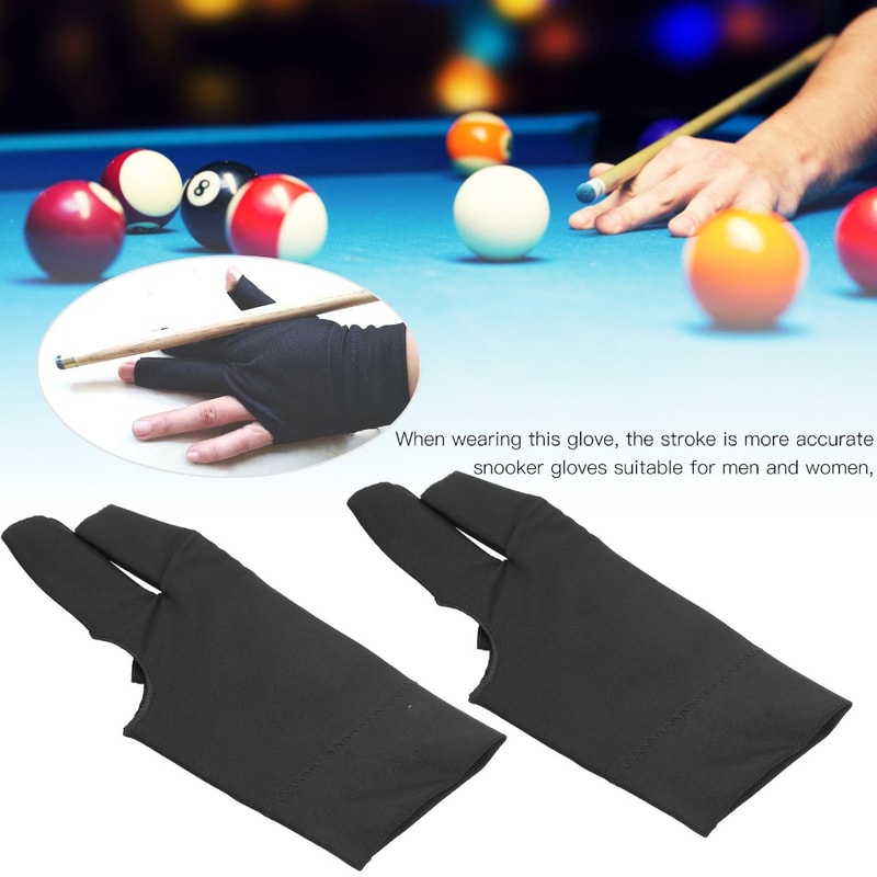 Billiard Accessories Cue Glove, Spandex Elastic Three Finger Glove for Snooker